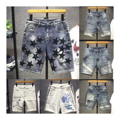 China QUICK DRY 2024 fashion denim shorts with holes men's Denim Shorts for sale