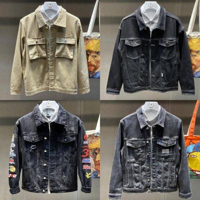 China QUICK DRY Wholesale high quality jeans jackets multi pocket men's stylish jeans jackets coats custom logo design buttons up cotton jacket for sale