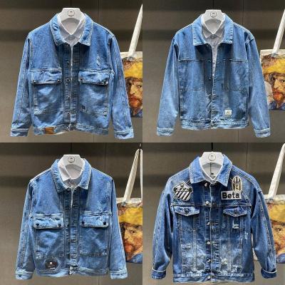 China QUICK DRY 2024 High Quality Autumn Casual Slim Denim Jacket Jean Jackets Plus Size Men's Jacket for sale