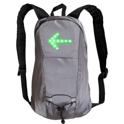 China Safety Waterproof Backpack For Cycling With Rear Signal Indicators LED Reflective Backpack for sale