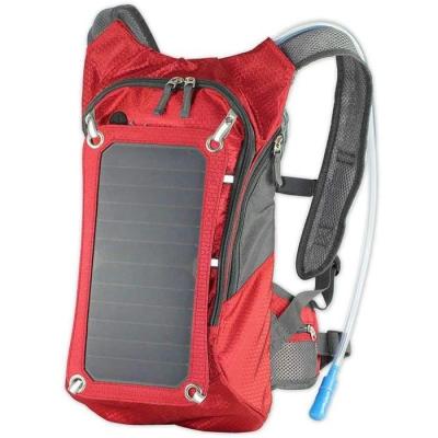 China Waterproof Custom Hiking Gear Camping Solar Panel Backpack Small Hydration Running Bag for sale