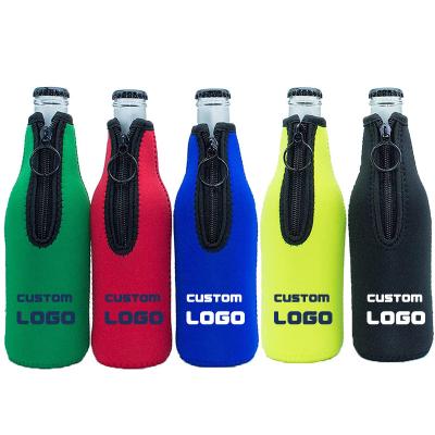 China Waterproof Custom Logo Beer Sleeve Cans Party Neoprene Drinks Thermal Bottle Cooler Covers for sale