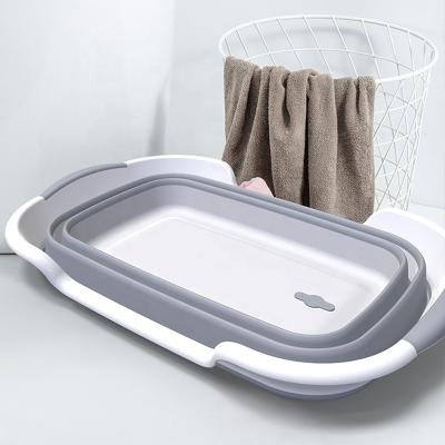 China Sustainable Portable Silicone Foldable Outdoor Camping Fishing Kitchen Basin for sale