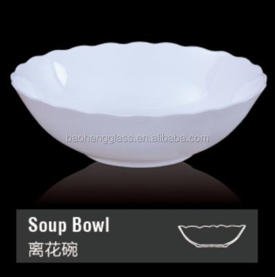 China Sustainable Opal Glass Dinnerware Opal Soup Heat Resistant Glassware Opal Bowl for sale