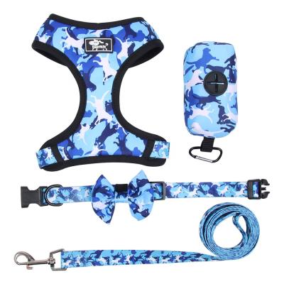 China Durable Dog Harness Printing Polyester Custom Dog Harnesses Dog Collars and Harnesses for sale