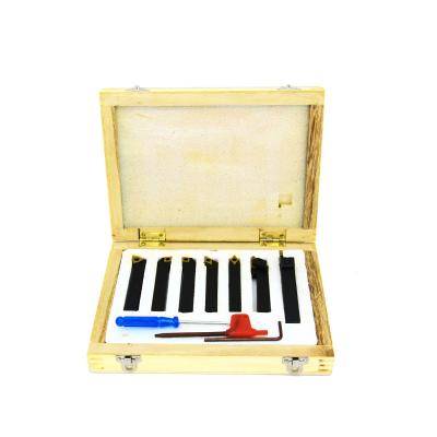 China Lathe Machining 7pcs 12mm Indexable Carbide Tool Lathe Turning Boring Bar Set with 7pcs Carbide Inserts and 12mm Turning Puller Tool Kit for sale