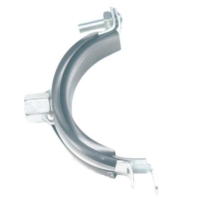 China Heavy Duty Stainless Steel Pipe Clamps With Epdm Rubber And With Galvanized Reinforced Strip for sale