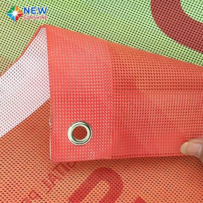 China Construction Hanging Banner Custom Mesh Advertising Outdoor PVC Flex Vinyl 240 Gsm Fence Mesh Banner Printing for sale