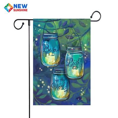 China Easy Assembly Outdoor Decoration Wholesale Printed Blank 12x18 Sublimation Garden Flag for sale