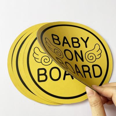 China Thoughtful Customized Waterproof Design Sticker Baby In The Board Magnet Around Magnetic Sticker Safety Stickers for sale