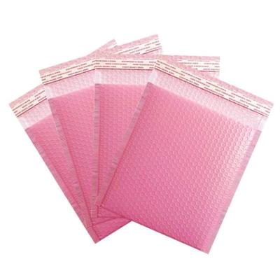 China Strong Adhesive Custom Pink Bubble Mailing Bags Low MOQ Poly Mailing Bags for sale