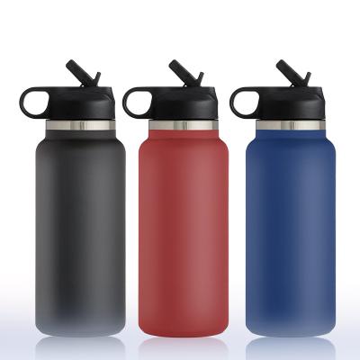 China PORTABLE USA STORE Sports 32OZ Vacuum Flask Stainless Steel Sublimation Water Bottle Custom Logo With Wide Handle Straw Lid for sale