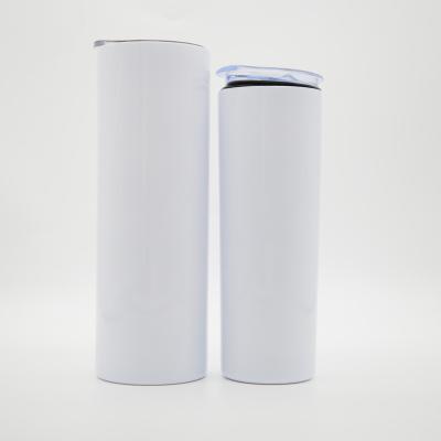 China 20oz Viable Slim Sublimation Empty Tumbler Cups Wholesale Bulk Double Wall Tumbler With Lid And Straw for sale