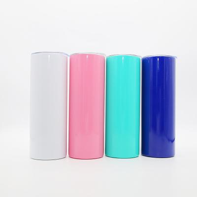 China USA Warehouse Wholesale 20oz Vacuum Flasks and Thermoses Viable Lean Straight Blanks Sublimation Tumbler for sale