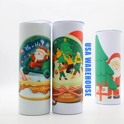 China 20 oz Sublimation Straight Sublimation Slim Tumblers Wholesale Slim Tumblers With With Lid And Straw Stainless Steel Vacuum Insulated Drink Cups for sale