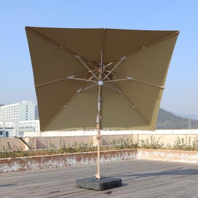 China 3*3 LED Patio Ubrella Fast Delivery Modern Running Light Roan Ubrella Parasol For Garden Aluiniu Pole for sale