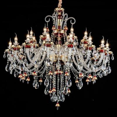 China Glass Arm Hotel Crystal Pendant Light Contemporary Crystal Chandelier for sale