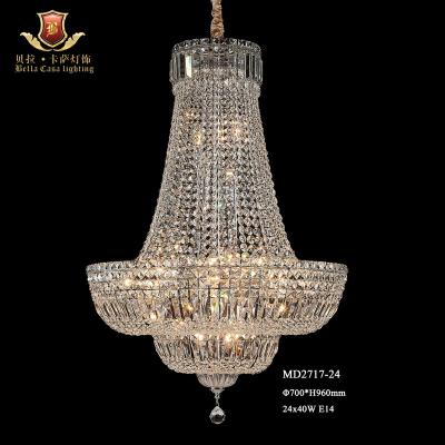 China Modern Elegant Crystal Glass Arm Chandelier Modern Lighting For Room for sale