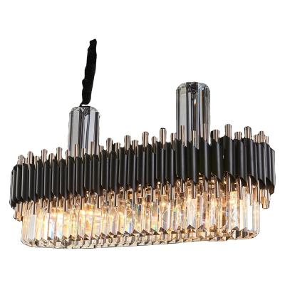 China 2023 modern k9 series crystal chandelier nordic home modern indoor hanging light black gold LED lights for sale