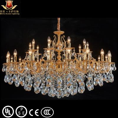 China 2023 Beautiful Modern Design 30 Lihgt Crystal Hanging Zinc Alloy Pendant Chandelier for sale