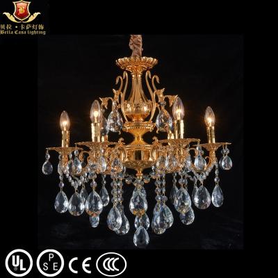 China 2023 wholesale hot sale modern promotional crystal chandelier gold color k9 crystal lamp for hotel for sale