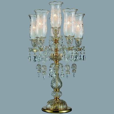 China MD88037-5+1 Crystal Table Lightinmg Luxury Glass Chandelier For Sale for sale