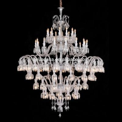 China Glass Arms Clear Ceiling Fan Light K9 Crystal Candelabra Chandelier For Gallery for sale