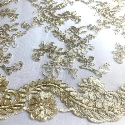 China Viable Popular Selling Simple Embroidered Tulle Mesh Rope Sequin Sequin Rope Lace Fabric For Women for sale