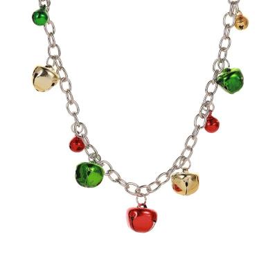 China High Quallity New Christmas Necklace set jewelry Colorful bell necklace Bracelet earrings Christmas accessories for sale