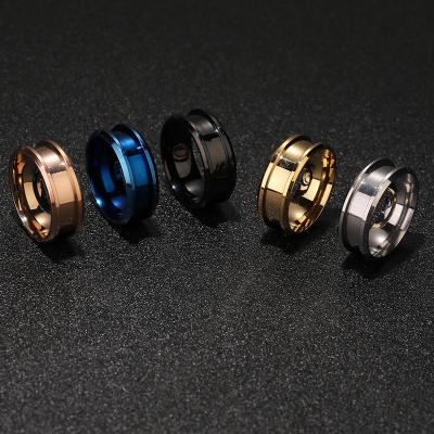 China High Quallity Stainless steel ring for boys wholesale does not fade color niche light luxury Tiigang titanium steel ring for sale