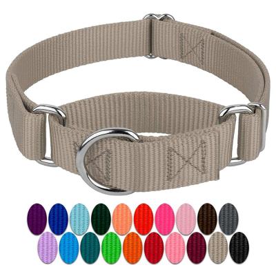 China DETACHED Nylon Adjustable Pet Products Custom Martingale Buckled Dog Training Collars for sale