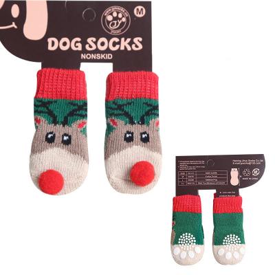 China Viable Wholesale High Quality Pet Supplies Custom Product Christmas Gift For Dog New Year Cat Cloth Pet Socks for sale