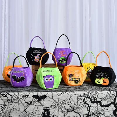 China Halloween Decoration Bags Halloween Decoration Black Cat Pumpkin Gift Box Candy Jars Basket Halloween Candy Bucket Bag for sale