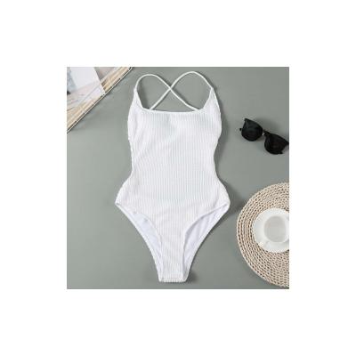 China High Quality Fiber Polyester Swimwear Beach High Waist Swimwear Designer Private Female Swimsuit QUICK DRY for sale