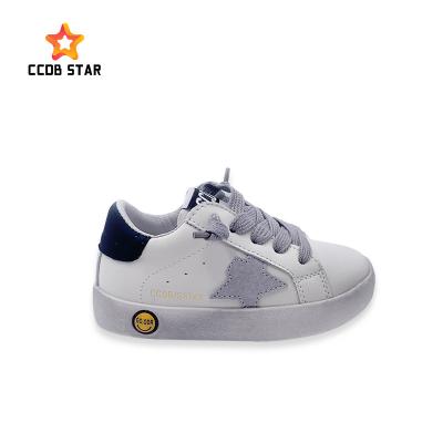 China Brand Round Real Leather Sports Shoes Wholesale Walking Shoe For Kids Boys Sports Style Custom Luxury Casual Shoes Running Sneakers for sale