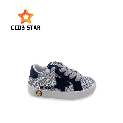 China Fashion Round Breathable Boys Sports Brand CCDB Soft Star Designer Kids Sneakers Glitter Sneakers Baby Shoes For Girls for sale