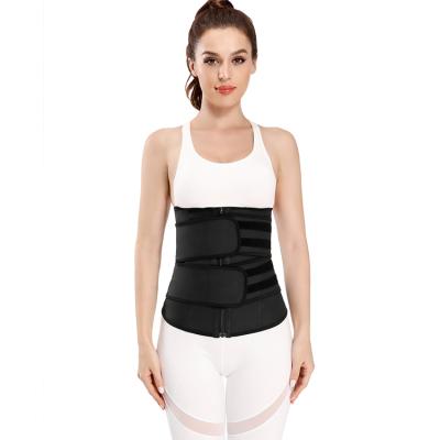 China Latex Waist Trainer Viable Front Zipper Double Strap Belts Slimming Shapers Corset for sale