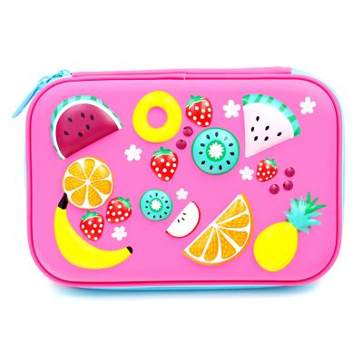 China Cute Custom PU EVA Pencil Case For Girl 3D Printing Durable Wholesale Gifts for sale