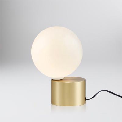 China Modern Hot Selling Gold Bases Shade Touch Switch Glass Table Light Modern Luxury Decorative Bedside Led Table Lamps for sale