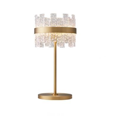 China Modern Luxury Glass Shade Table Lamp For Hotel Living Room Decoration Office Home Light for sale