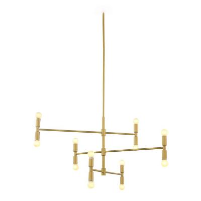 China Postmodern Made in Gold Nordic Modern Brass Chandelier Sputnik China Ball Pendant Light for sale