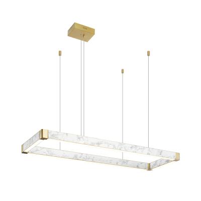 China Rectangle Design Chandelier Postmodern High Grade Pure White Living Room For Bar Table for sale