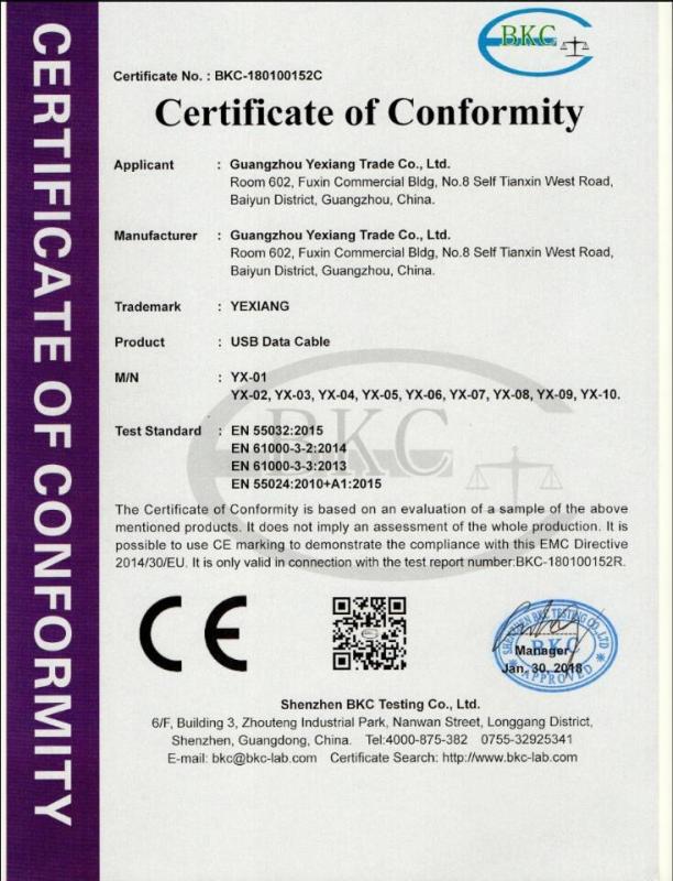 CE - Guangzhou Yexiang Technology Co., Ltd.