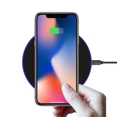 China Mobile phone mirror face Amazon hot sales slim fast wireless charger QI certified aluminum alloy phone charger, for iphone wireless charger for sale