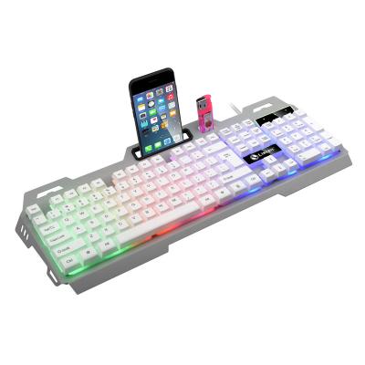 China Computer Peripherals Computer Selling Notebook Best 1200 DPI T19 Wired White Metal Mouse and Keyboard Kit Touch Mechanical Keyboard and Mouse Set for sale