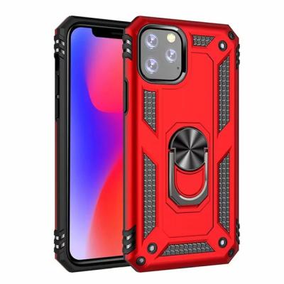 China Unique 2 in 1 Shockproof Magnetic Ring Holder Hard Phone Case for iphone 11 pro max for sale