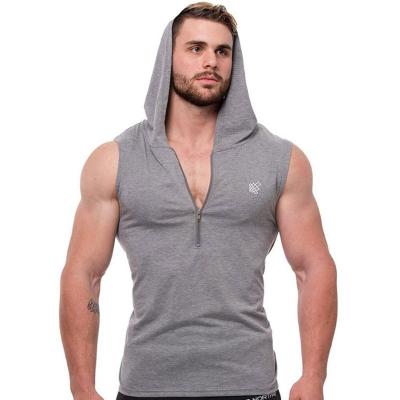 China 2022 Summer Territory Fitness Men's Breathable Running Sportswear Fashionable Vest Hoodie Sleeveless Sweater for sale