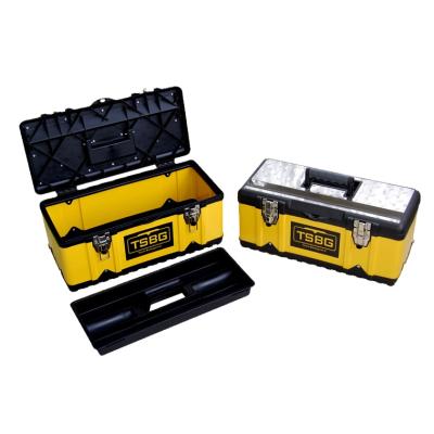 China Metal Locks Portable 18.5 Inch Height Quality Plastic And Steel Tool Box for sale