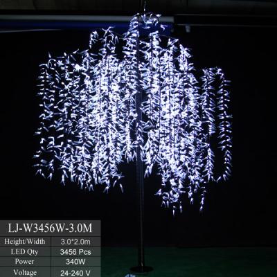 China Tropical Christmas LED 2m Artificial Outdoor Decorative Willow Tree Party Landscaping for sale