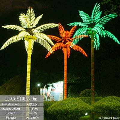 China Tropical Outdoor Decorative Lighted Artificial Palm Trees LED Coconut Guangzhou for sale